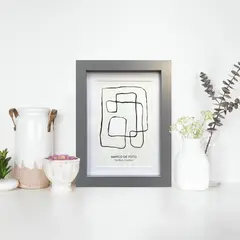 JUST HOME COLLECTION - Marco de Foto 10x15 cm Gris MDF