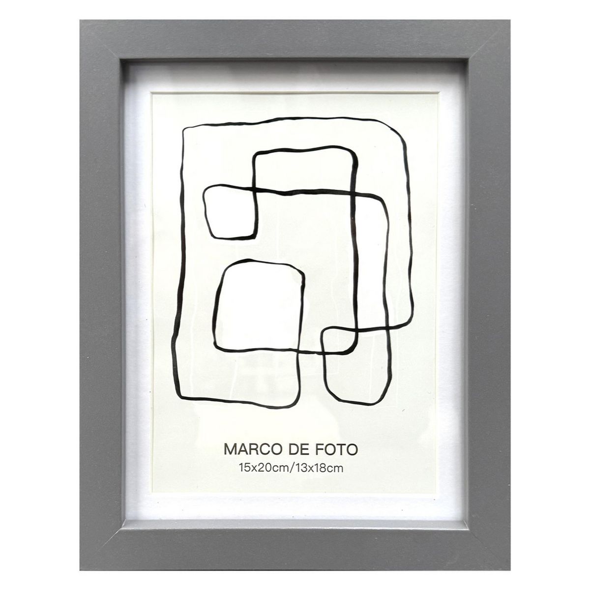 JUST HOME COLLECTION - Marco de Foto Matte 13x18 cm Gris MDF