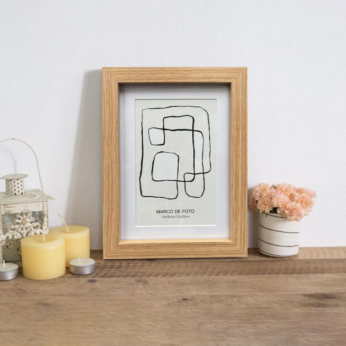 JUST HOME COLLECTION - Marco de Foto Matte 10x15 cm Roble MDF