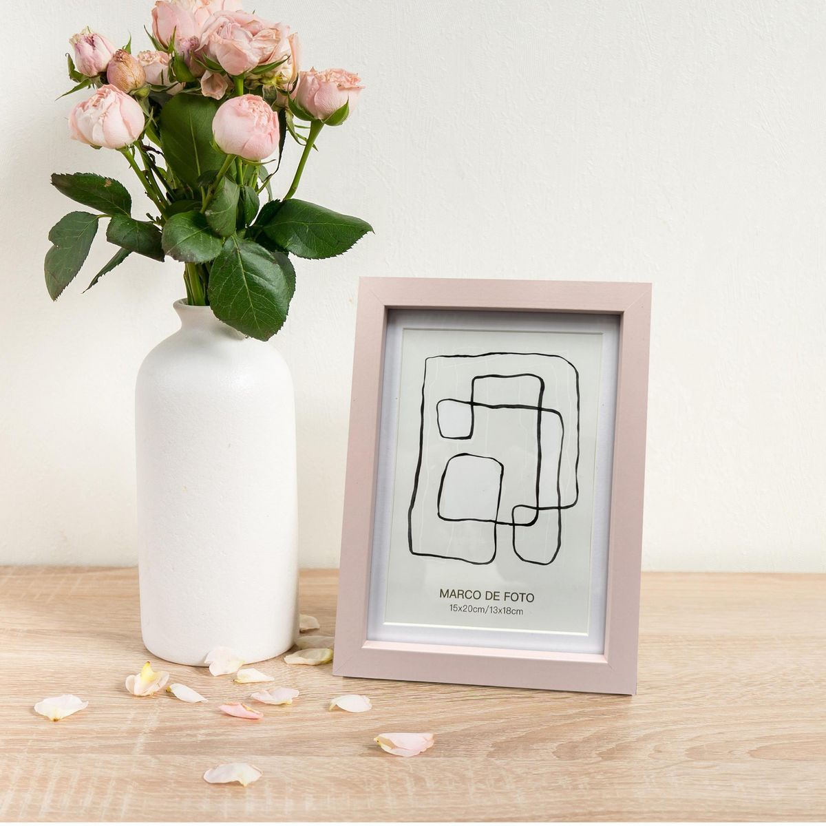 JUST HOME COLLECTION - Marco de Foto Matte 13x18 cm Rosado MDF