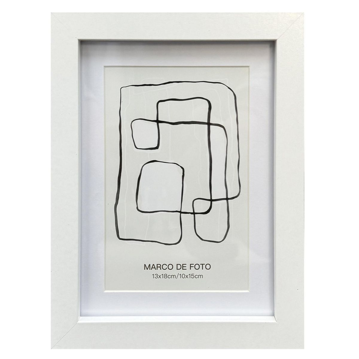 JUST HOME COLLECTION - Marco de Foto Matte 10x15 cm Blanco MDF