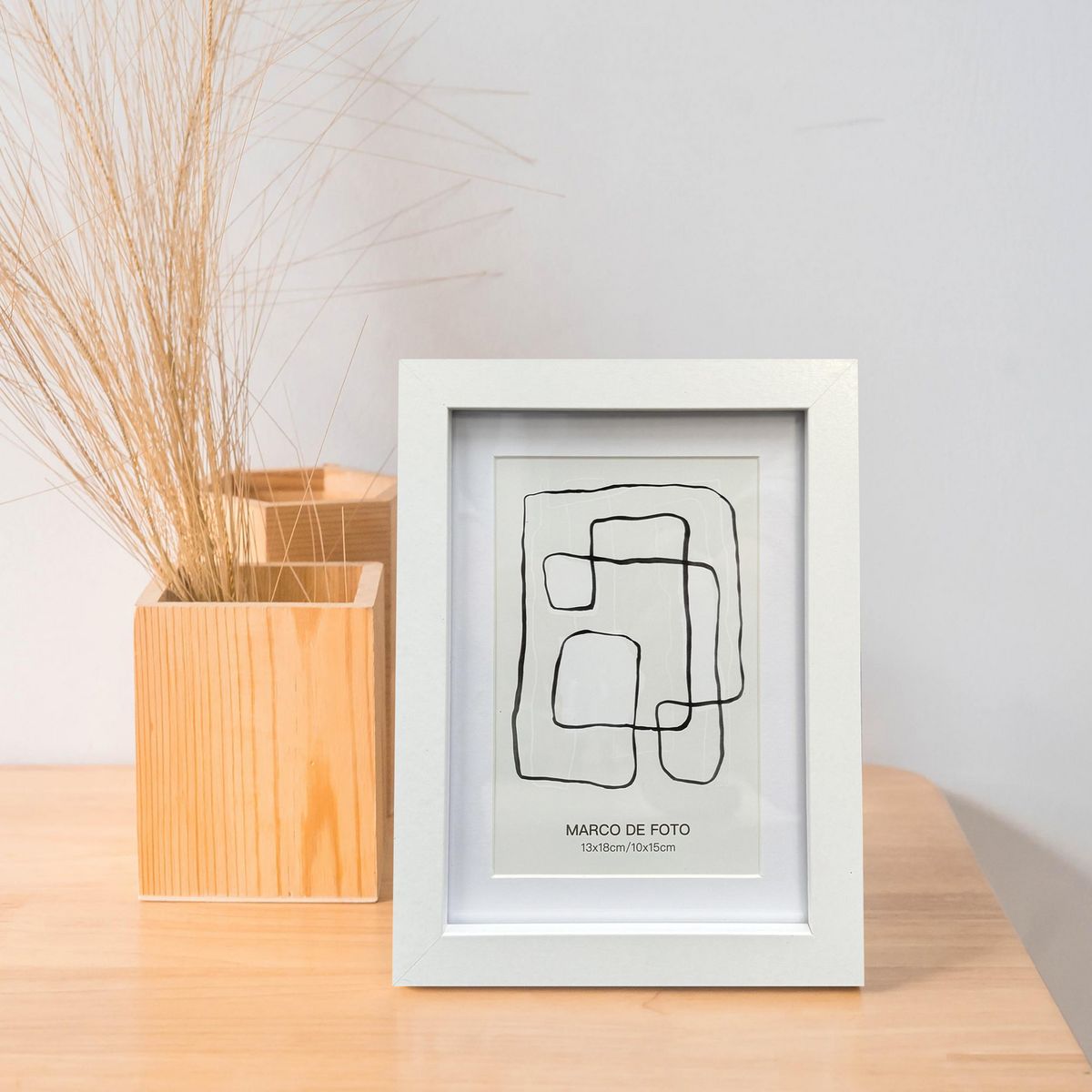 JUST HOME COLLECTION - Marco de Foto Matte 10x15 cm Blanco MDF