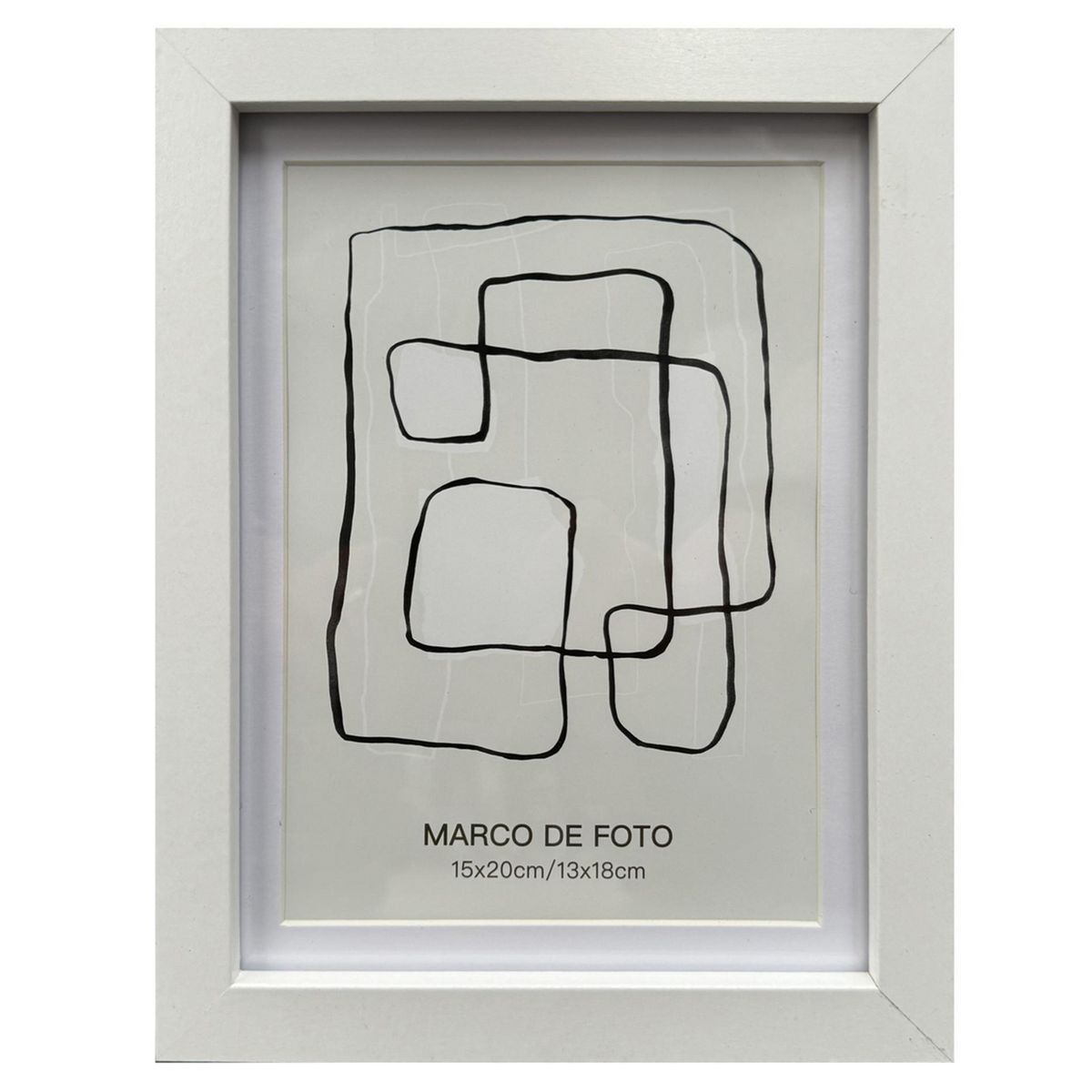 JUST HOME COLLECTION - Marco de Foto Matte 13x18 cm Blanco MDF