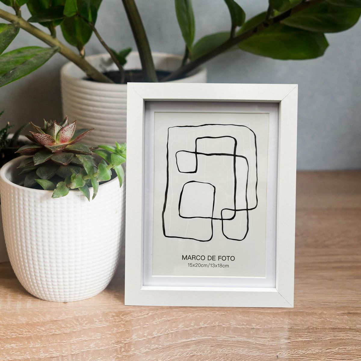 JUST HOME COLLECTION - Marco de Foto Matte 13x18 cm Blanco MDF