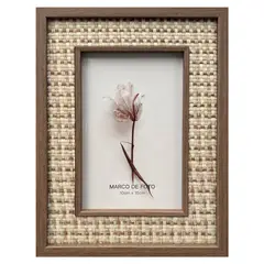 JUST HOME COLLECTION - Marco de Foto Mad Text 10x15 cm Café Plástico