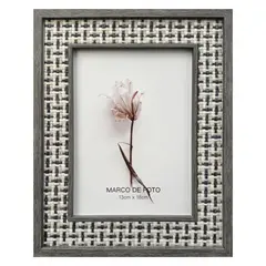 JUST HOME COLLECTION - Marco de Foto Mad Text 13x18 cm Gris Plástico