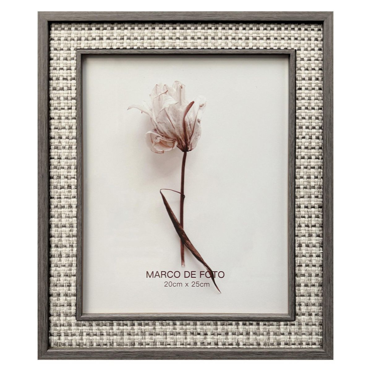 JUST HOME COLLECTION - Marco de Foto Mad Text 20x25 cm Gris Plástico