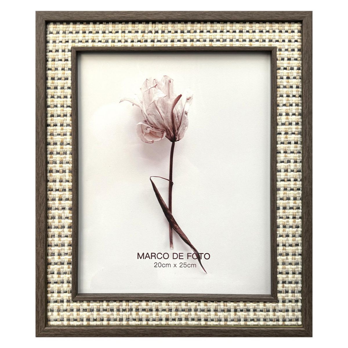 JUST HOME COLLECTION - Marco de Foto Mad Text 20x25 cm Café oscuro Plástico