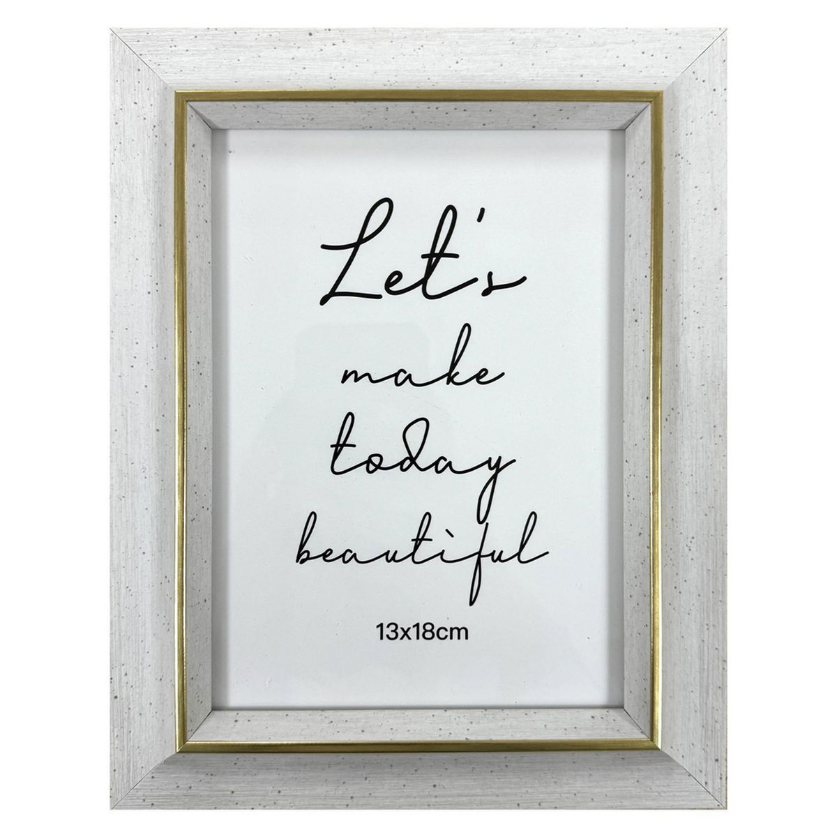 JUST HOME COLLECTION - Marco de Foto Mad 13x18 cm Blanco Plástico