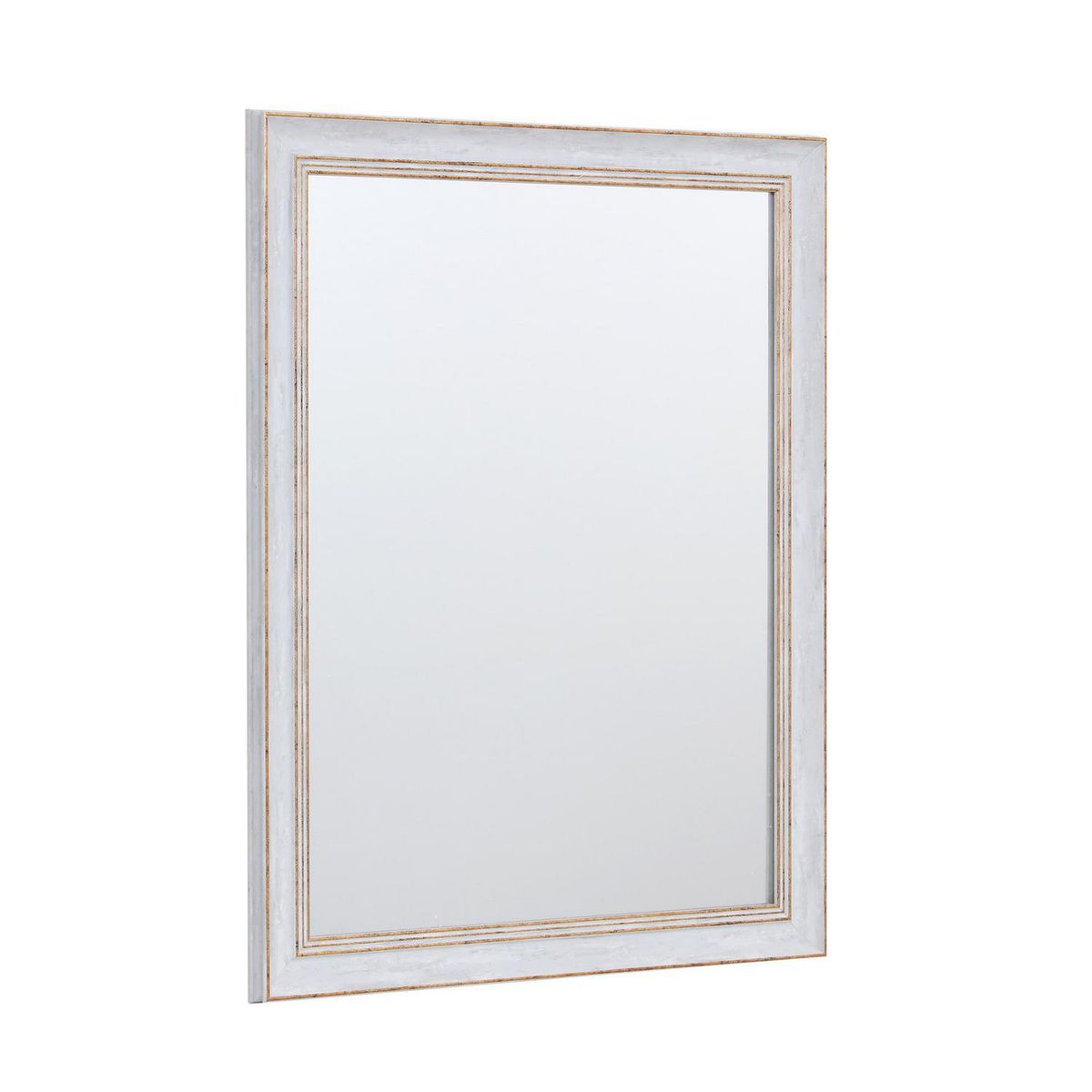 JUST HOME COLLECTION - Espejo Decorativo Forma Rectangular 51.8x41.6 cm Blanco Vintage