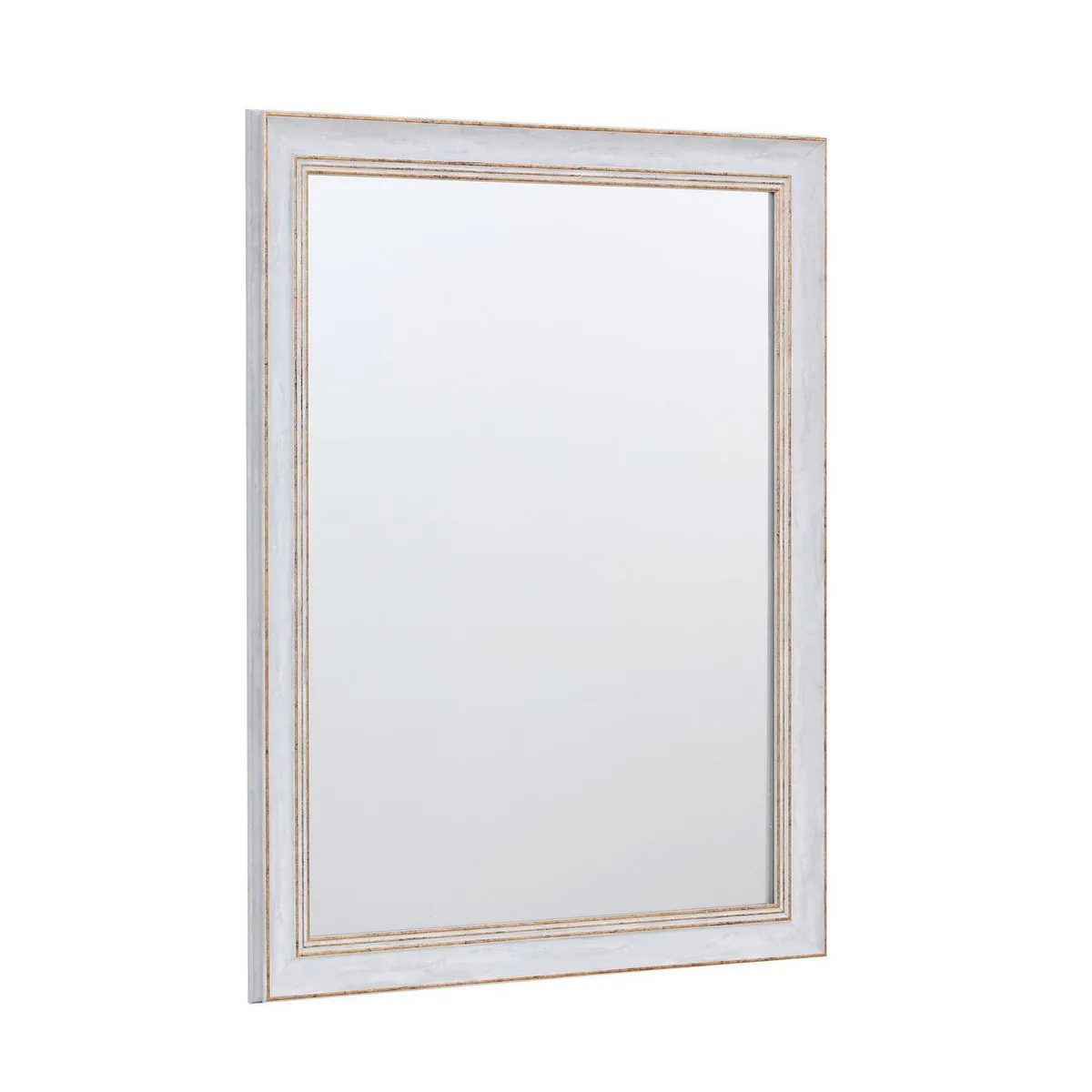 JUST HOME COLLECTION - Espejo Decorativo Forma Rectangular 51.8x41.6 cm Blanco Vintage