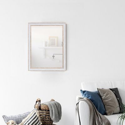 Imagen 2 del producto Espejo Pared Forma Rectangular 51.8x41.6 cm Blanco Vintage