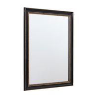 Espejo Pared Forma Rectangular 51.8x41.6 cm Negro Vintage