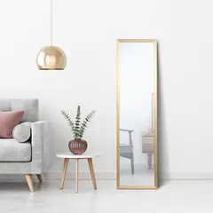 JUST HOME COLLECTION - Espejo Decorativo Forma Rectangular 125.7x34.2 cm Dorado Bourdo