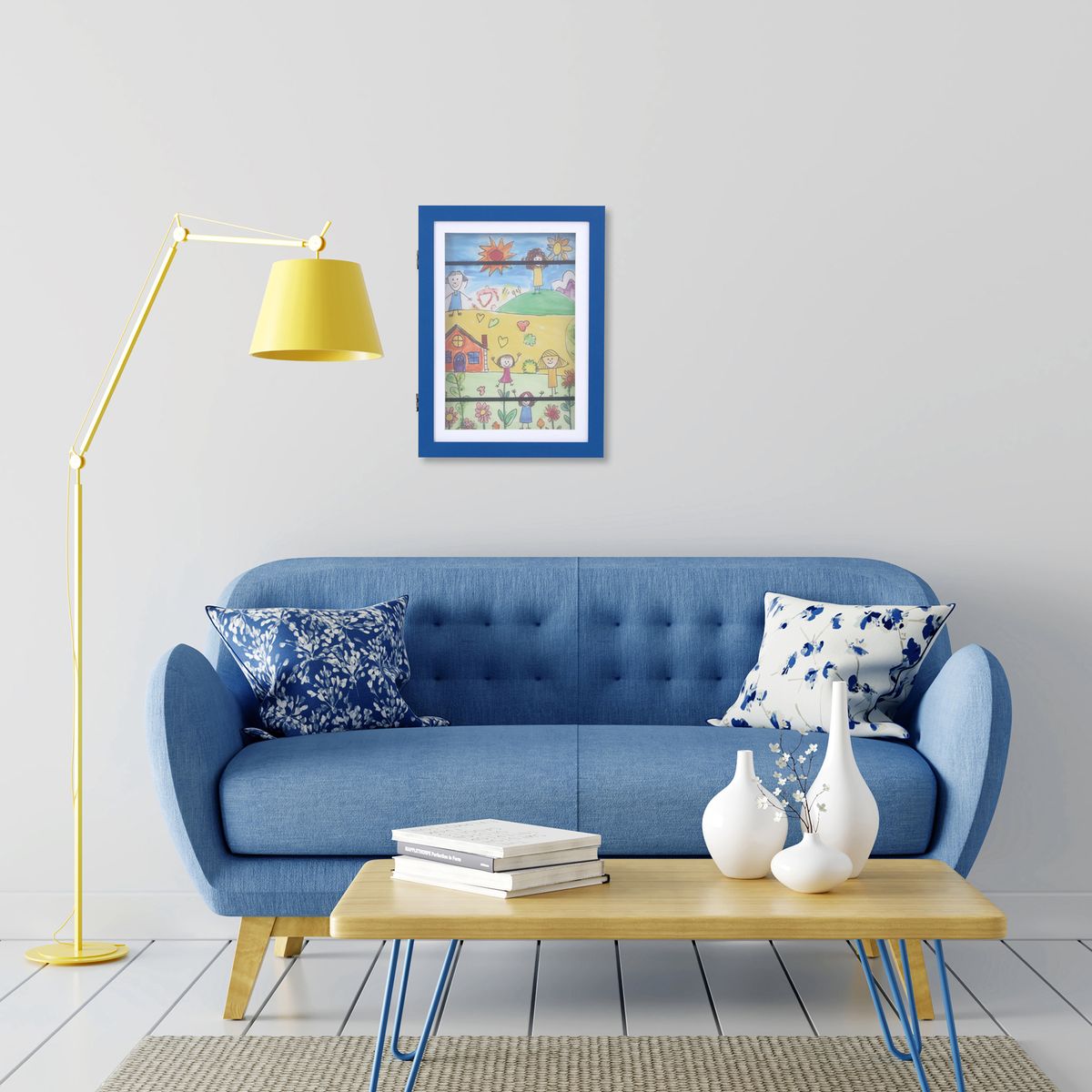 JUST HOME COLLECTION - Marco de Foto Fun 24.3x33 cm Azul MDF