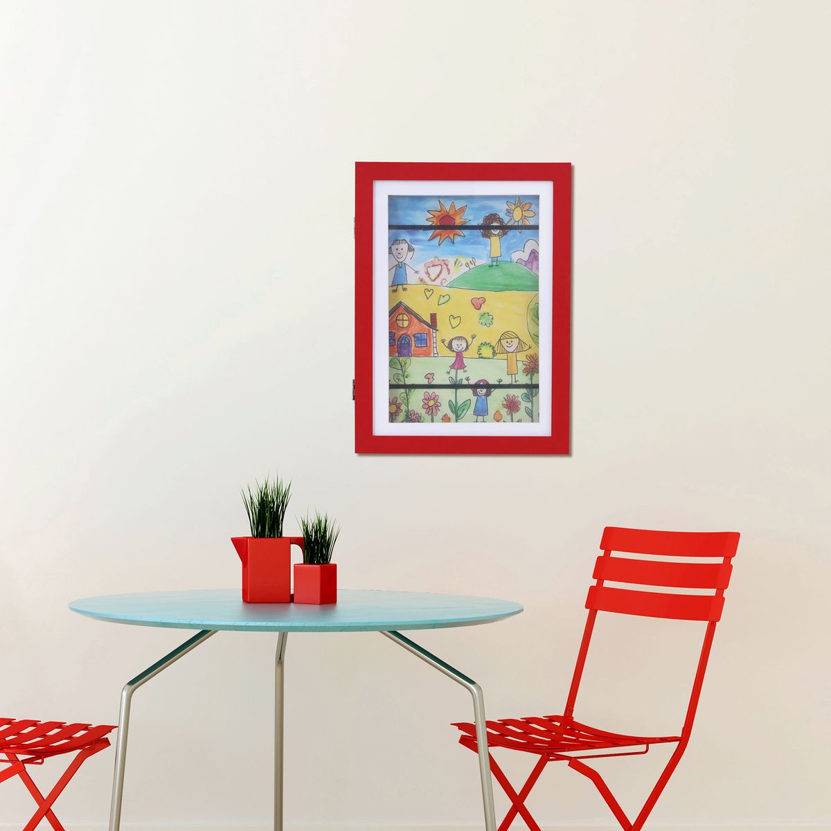 JUST HOME COLLECTION - Marco de Foto Fun 24.3x33 cm Rojo MDF