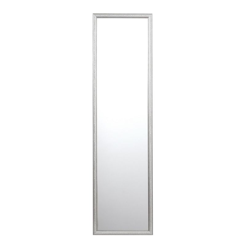 JUST HOME COLLECTION - Espejo Decorativo Forma Rectangular 125.7x34.2 cm Plateado Carved
