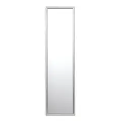 JUST HOME COLLECTION - Espejo Decorativo Forma Rectangular 125.7x34.2 cm Plateado Carved