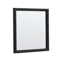 Espejo Pared Forma Cuadrada 30x30 cm Negro Basic