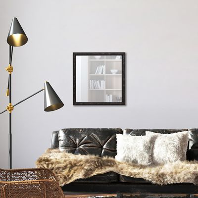 Imagen 2 del producto Espejo Pared Forma Cuadrada 30x30 cm Negro Basic