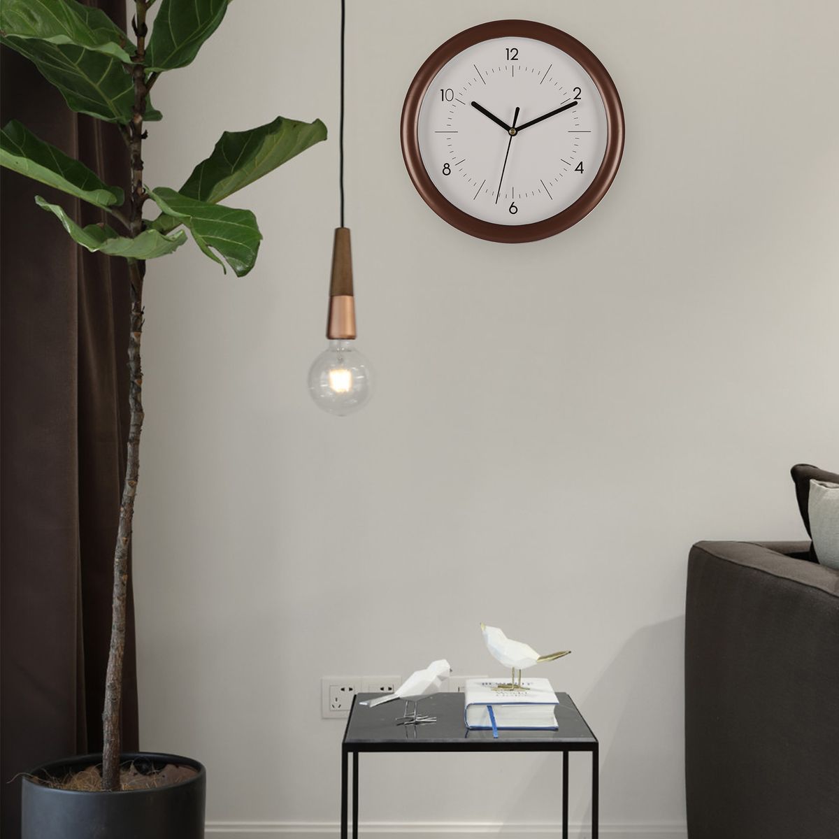 JUST HOME COLLECTION - Reloj Vintage 22 cm Negro