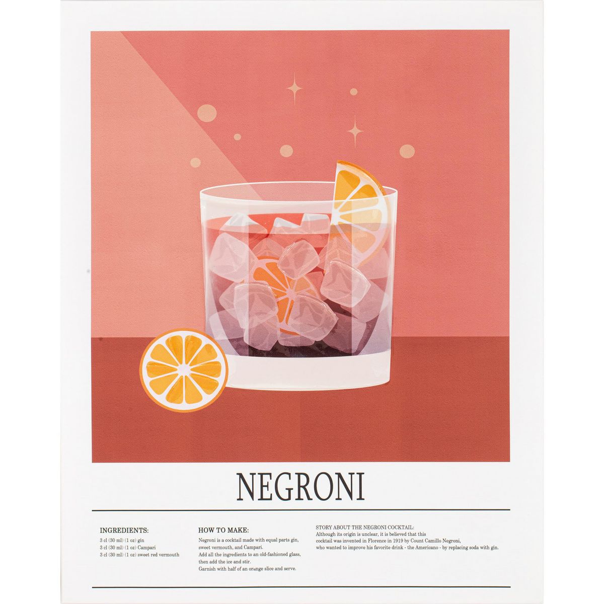 JUST HOME COLLECTION - Cuadro Negroni 40x50 cm