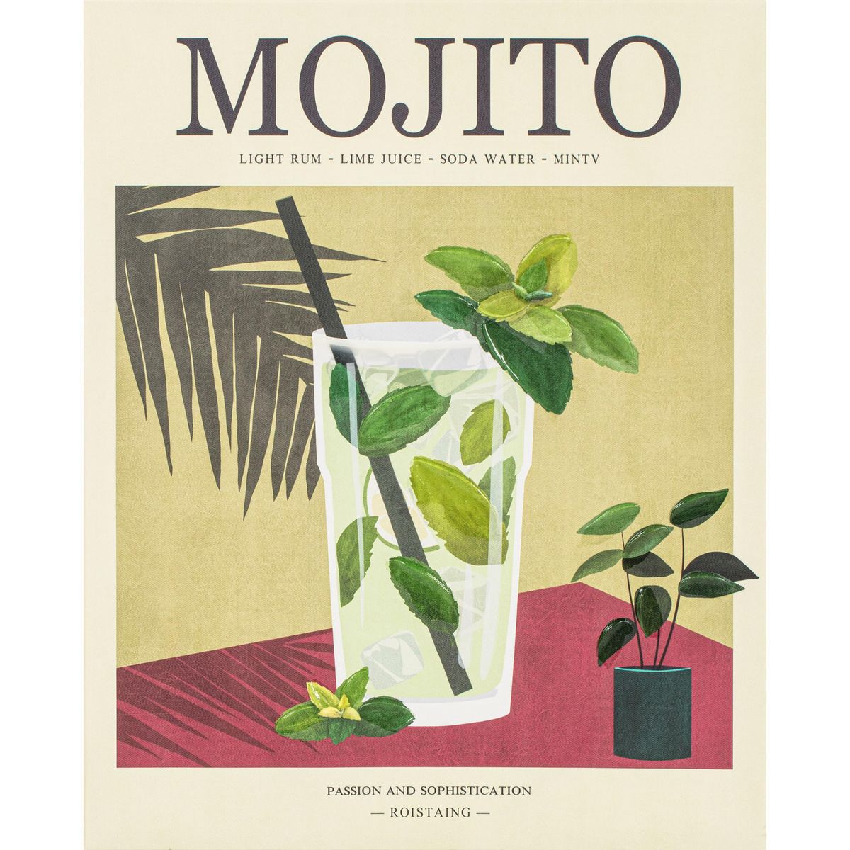 JUST HOME COLLECTION - Cuadro Mojito 40x50 cm