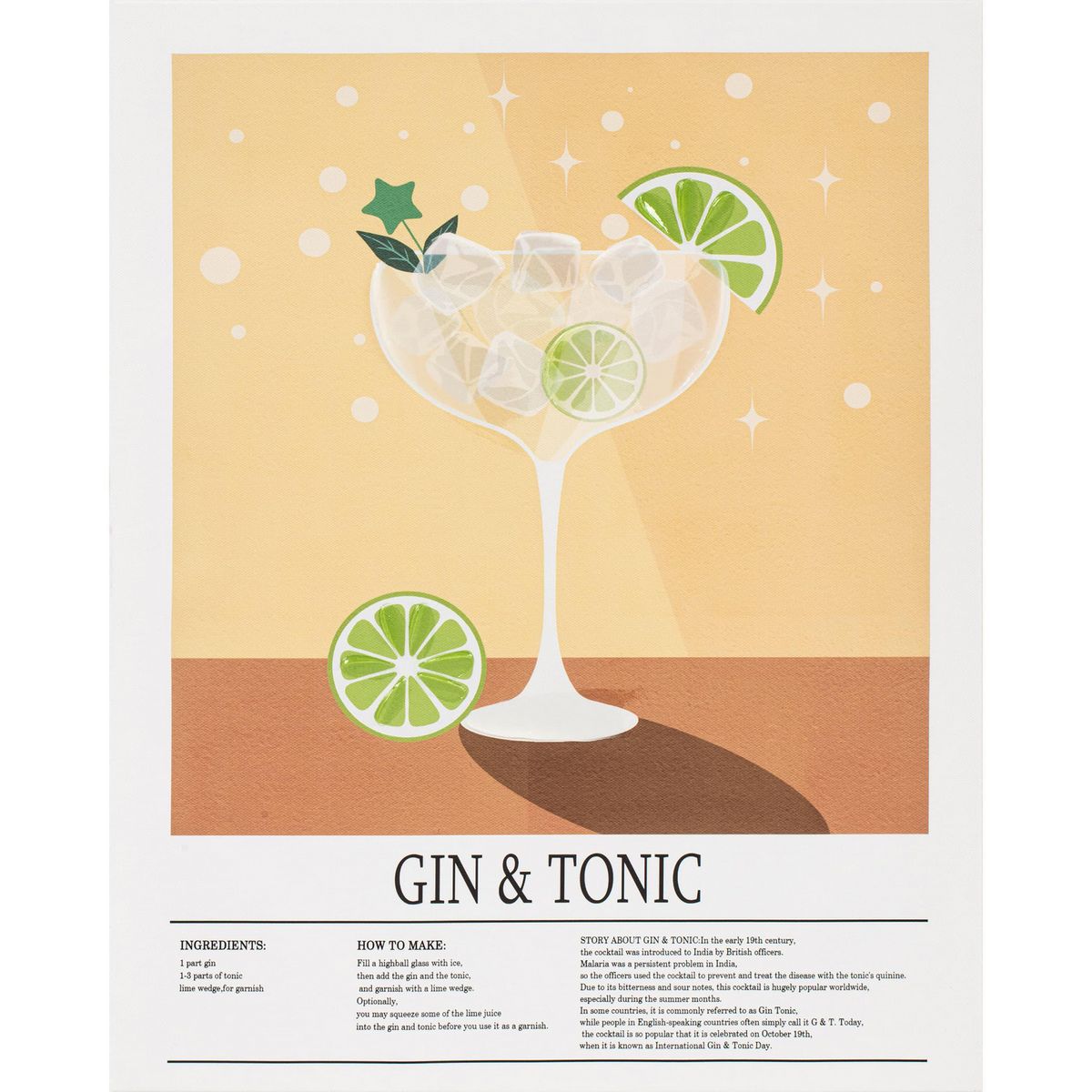 JUST HOME COLLECTION - Cuadro Gintonic 40x50 cm