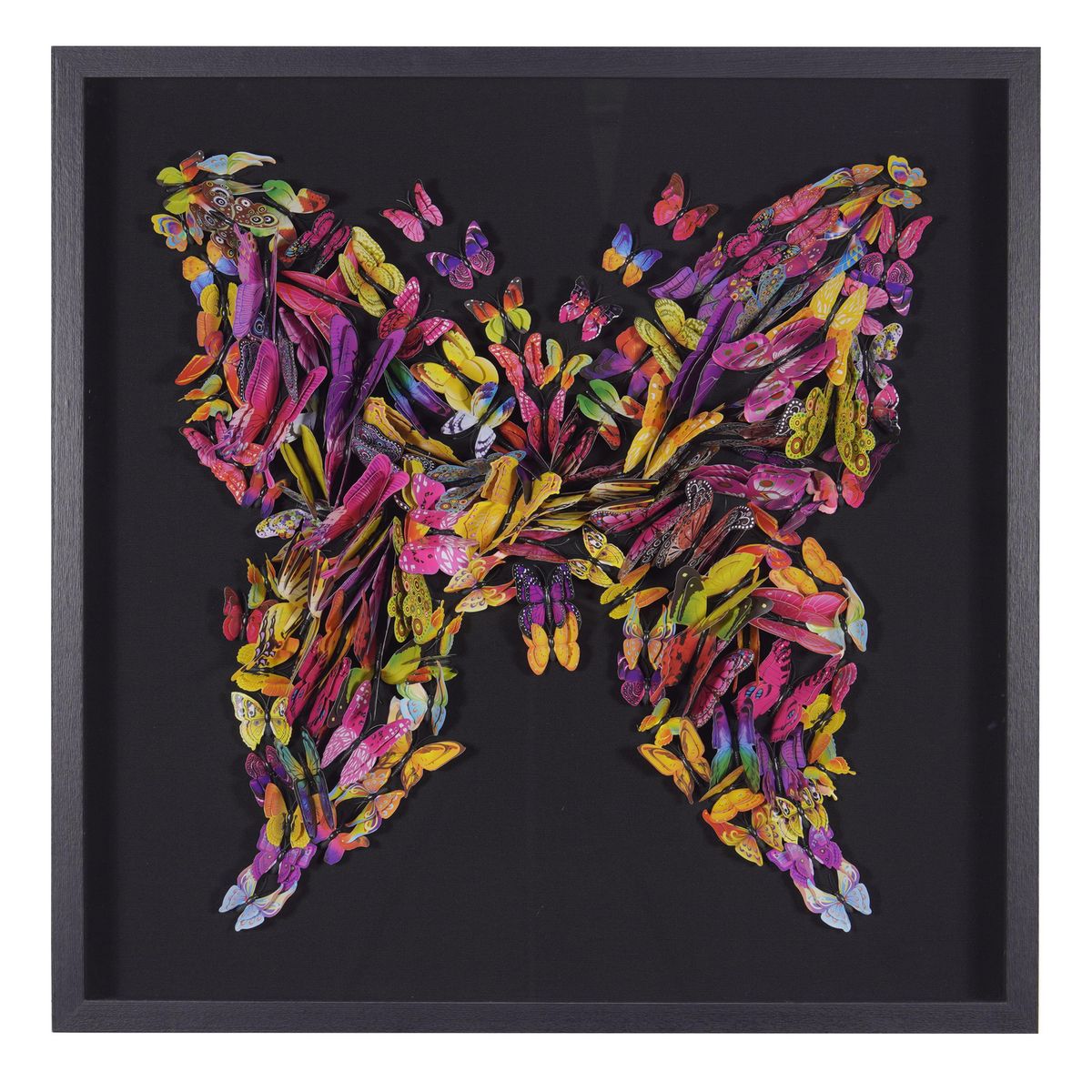 JUST HOME COLLECTION - Cuadro Mariposa 80x80 cm