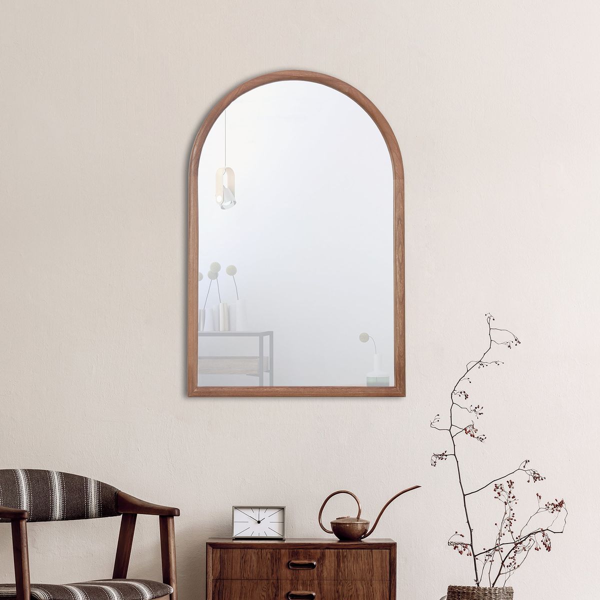 JUST HOME COLLECTION - Espejo Decorativo Forma Rectangular 91.44x60.96 cm Madera