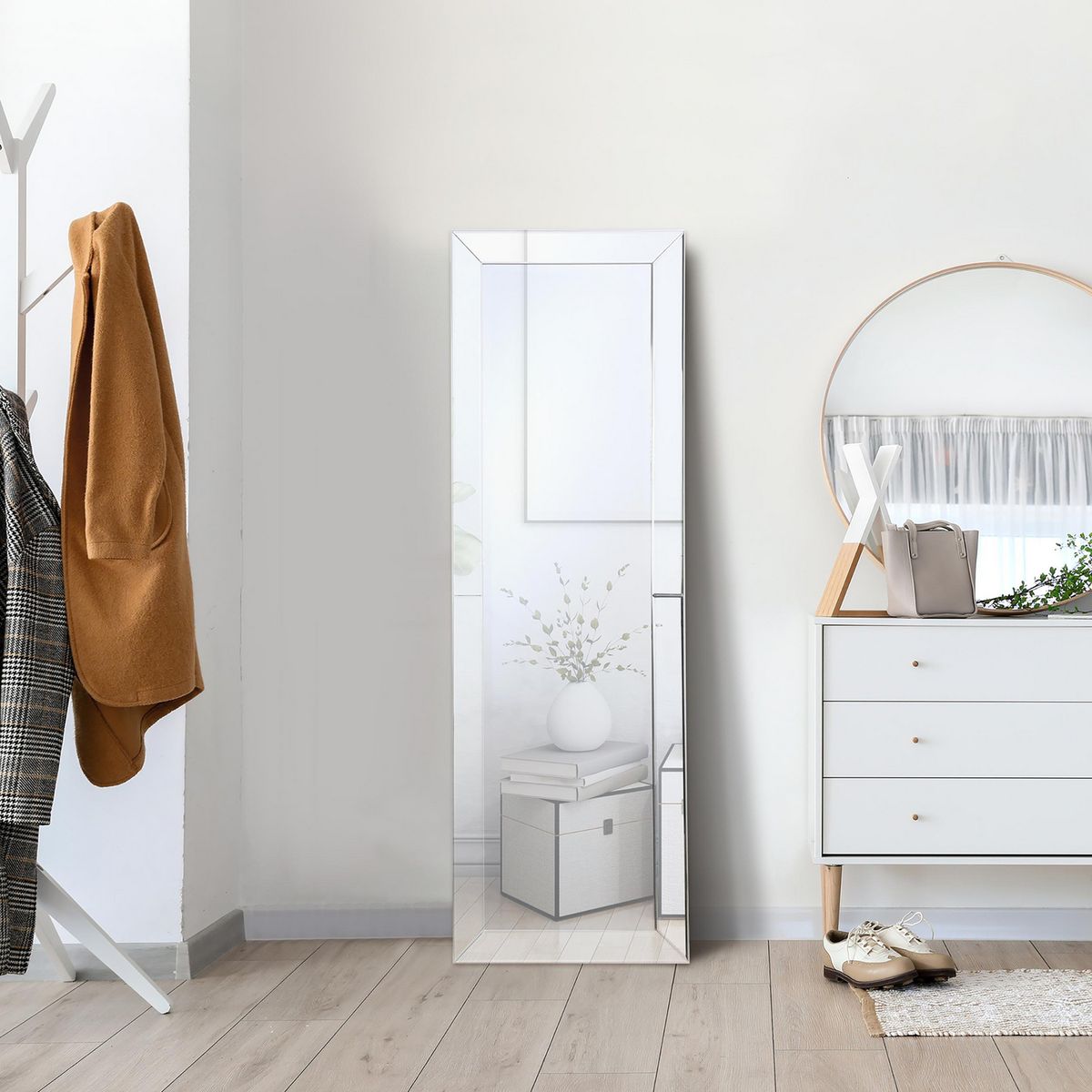 JUST HOME COLLECTION - Espejo Decorativo Forma Rectangular 170.3x63.6 cm Doble