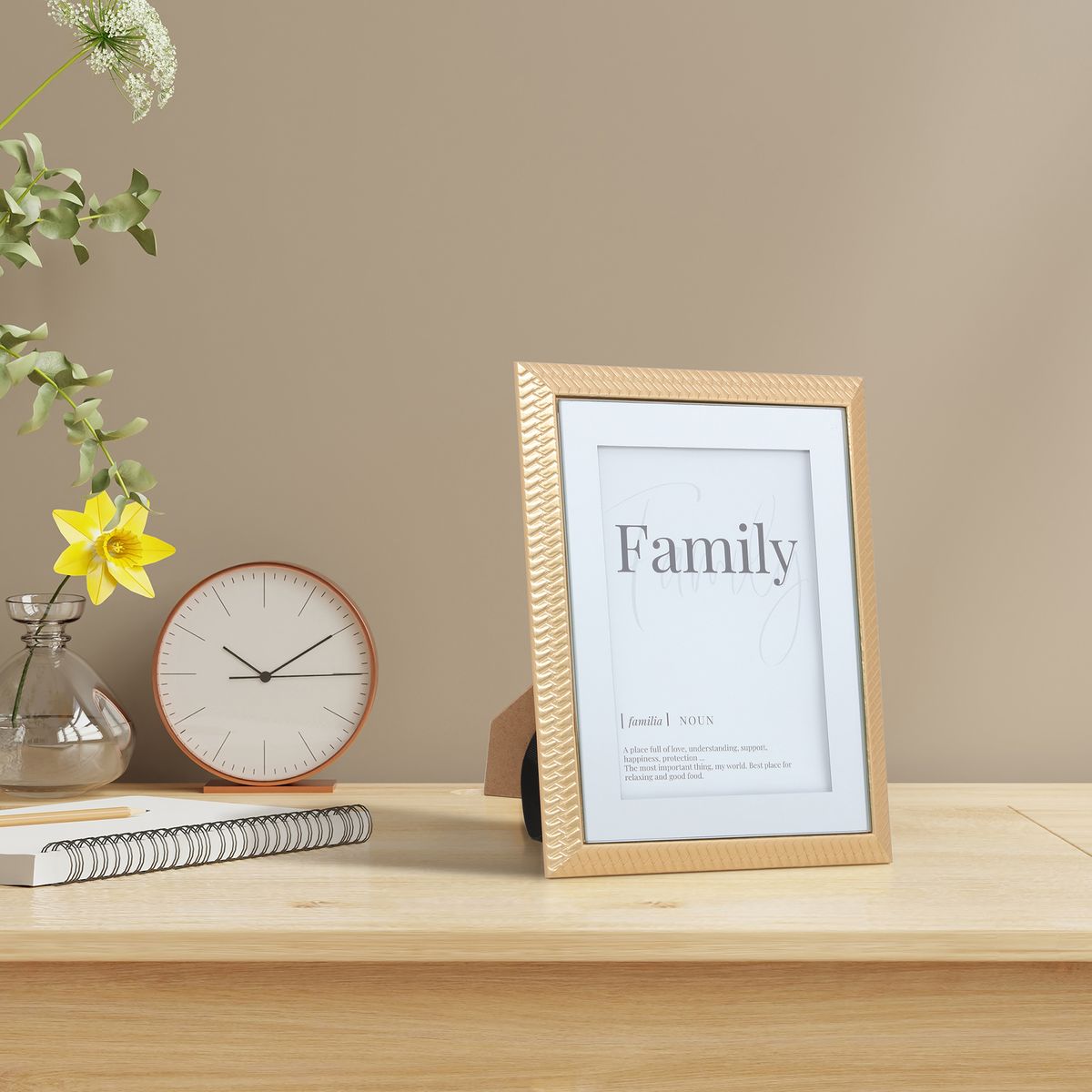 JUST HOME COLLECTION - Marco de Foto Mirror 19.1x24.2 cm Dorado MDF