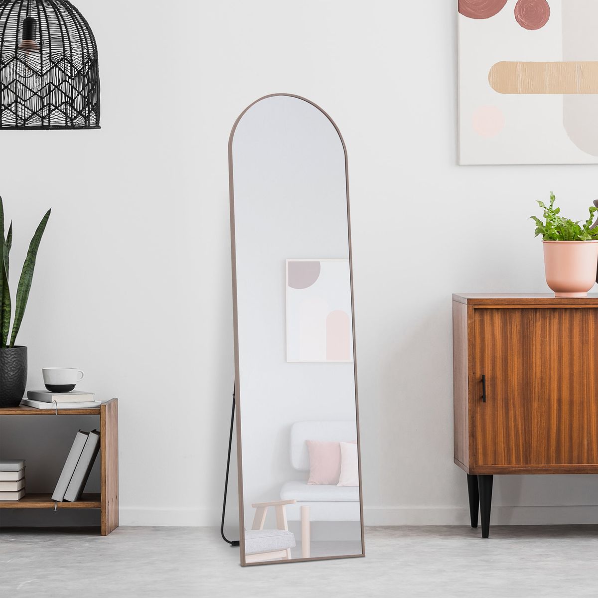 JUST HOME COLLECTION - Espejo Pedestal Decorativo  160x45 cm Arco 