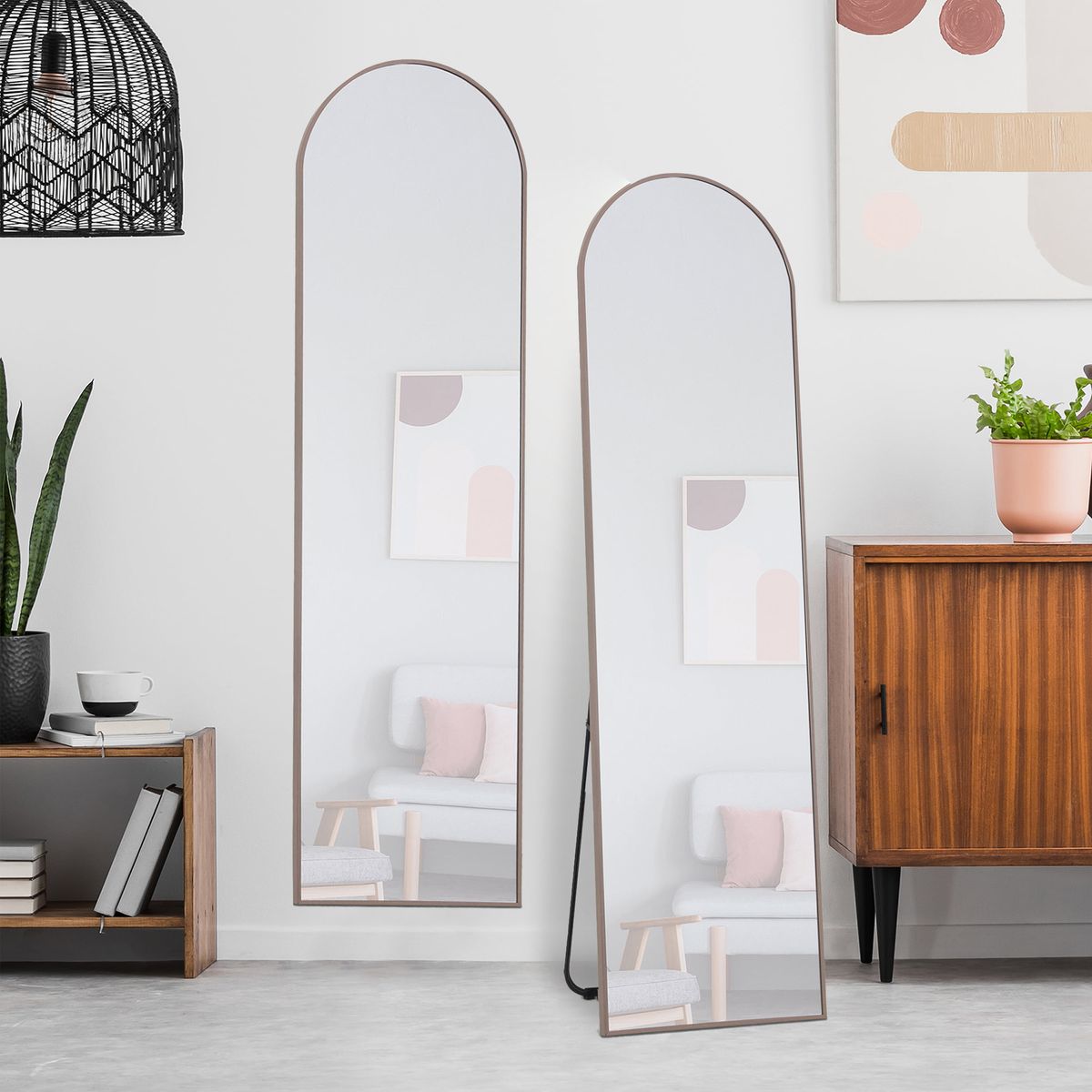 JUST HOME COLLECTION - Espejo Pedestal Decorativo  160x45 cm Arco 