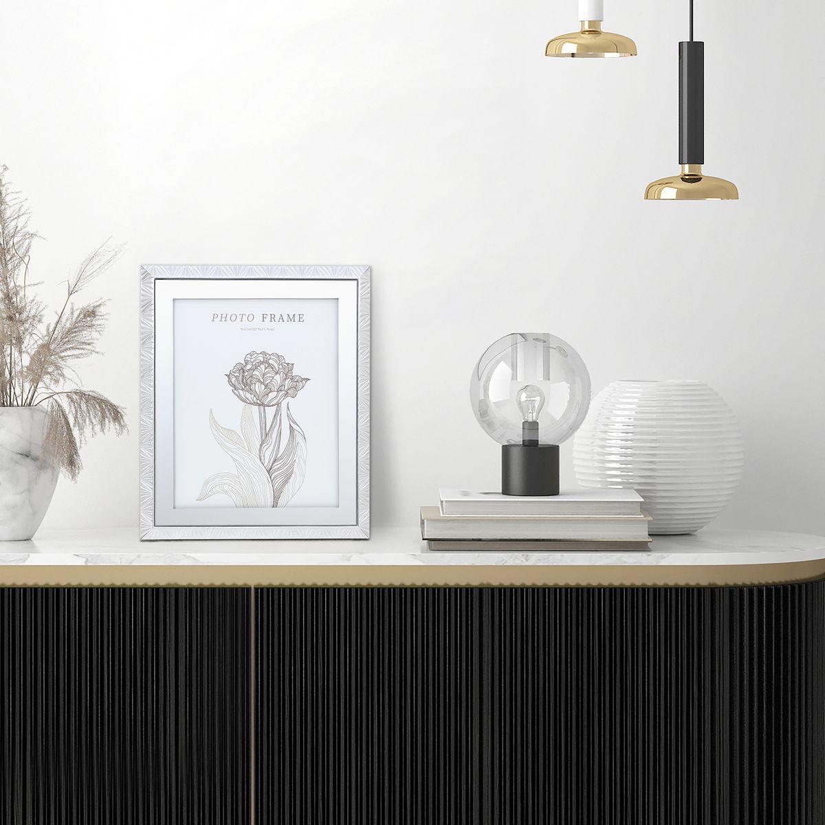 JUST HOME COLLECTION - Marco de Foto Mirror 26.8x31.8 cm Plateado MDF