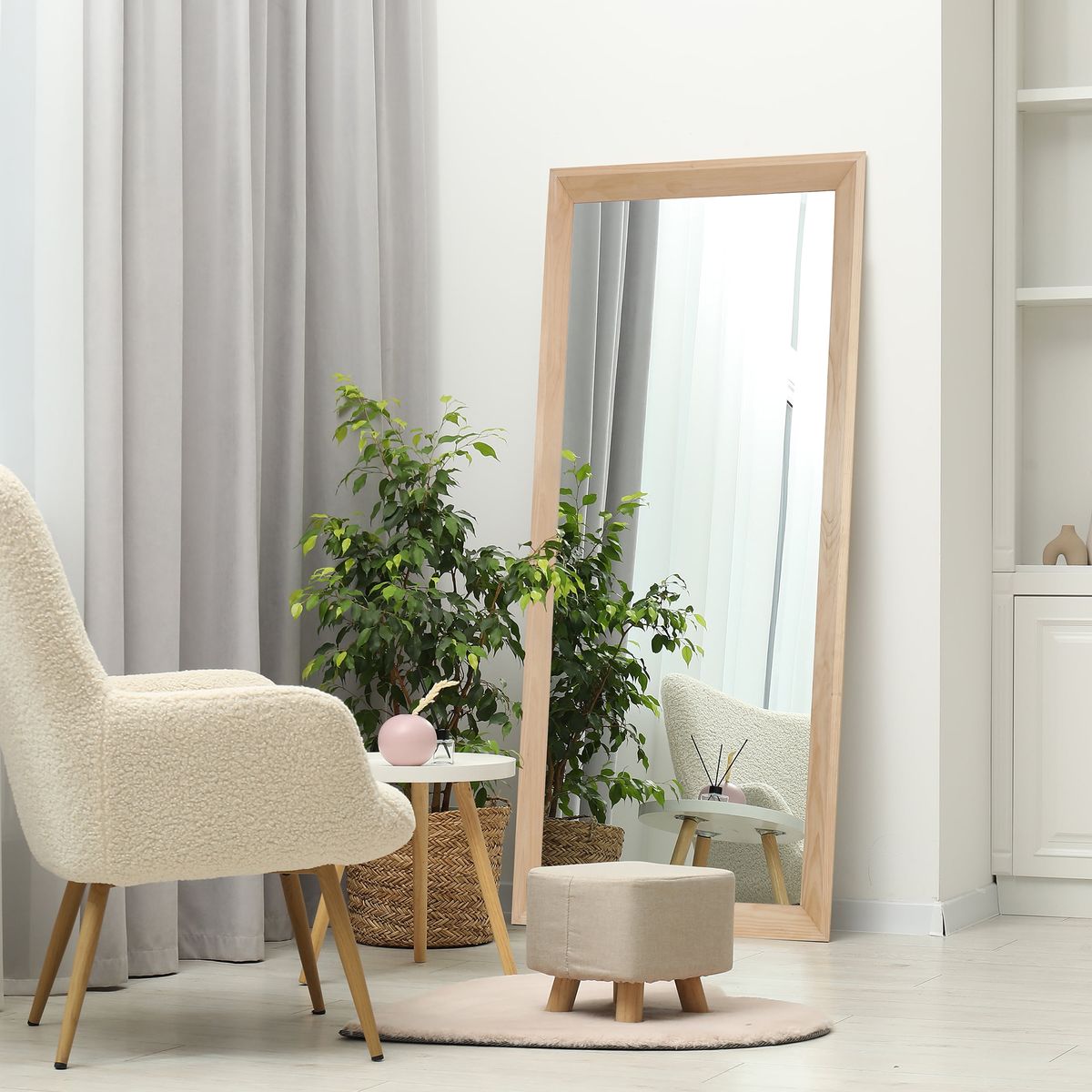 JUST HOME COLLECTION - Espejo Decorativo Forma Rectangular 180x80 cm Grande