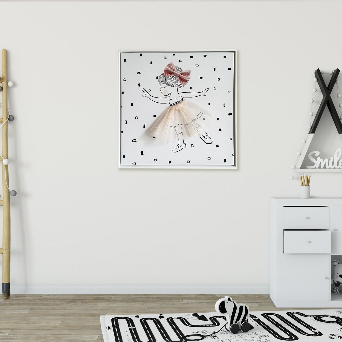 JUST HOME COLLECTION - Cuadro Bailarina 40x40 cm