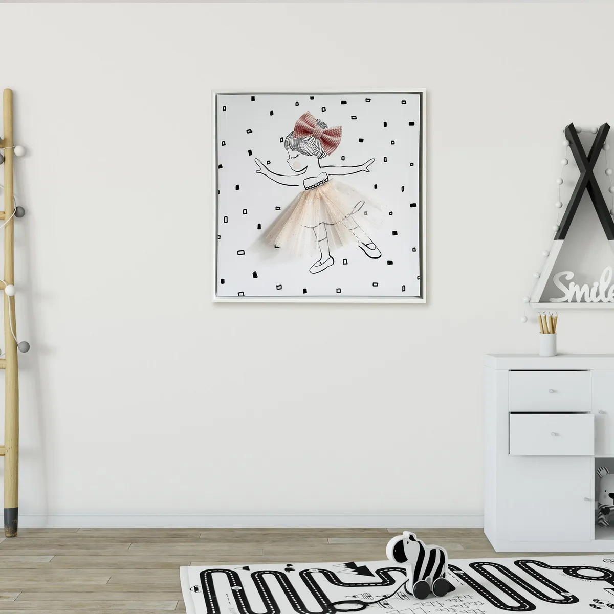 JUST HOME COLLECTION - Cuadro Bailarina 40x40 cm