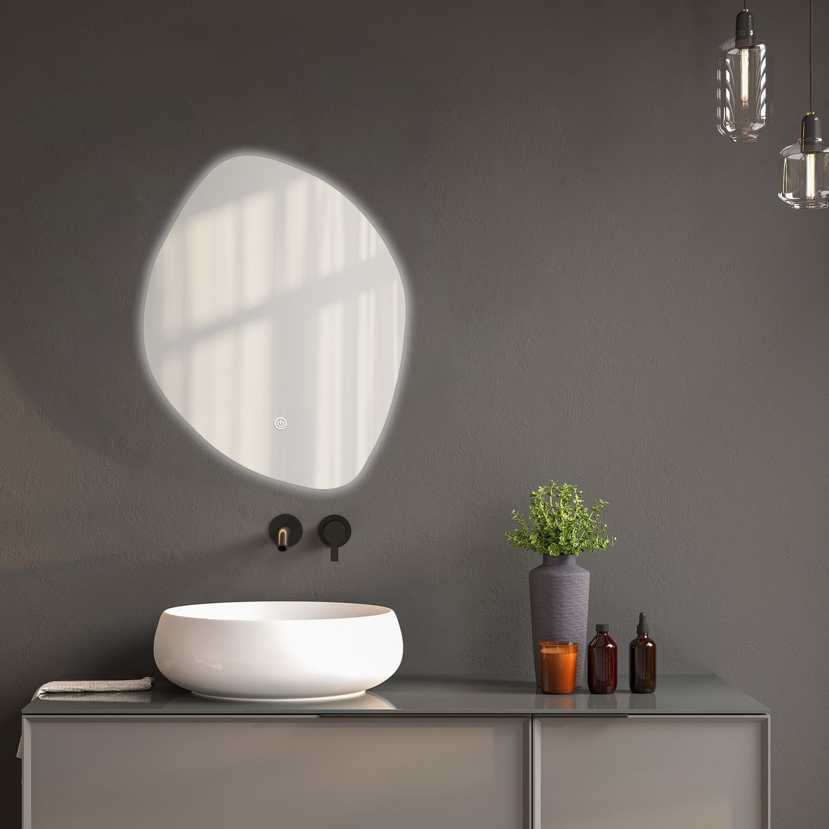 JUST HOME COLLECTION - Espejo con Luz Led Rectangular 40x50 cm