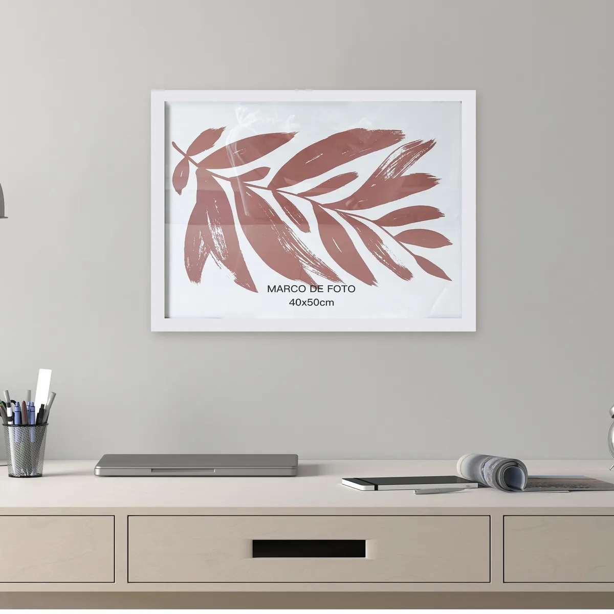 JUST HOME COLLECTION - Marco de Foto Ideals 40x50 cm Blanco Plástico