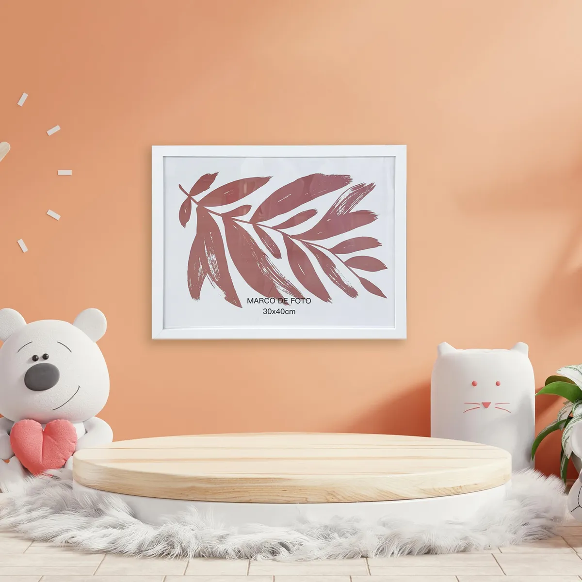 JUST HOME COLLECTION - Marco de Foto Ideals 30x40 cm Blanco Plástico