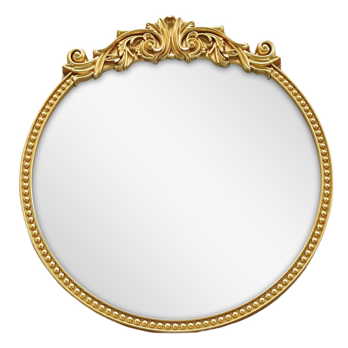 JUST HOME COLLECTION - Espejo Decorativo Forma Redonda 61x61 cm Dorado Rococo