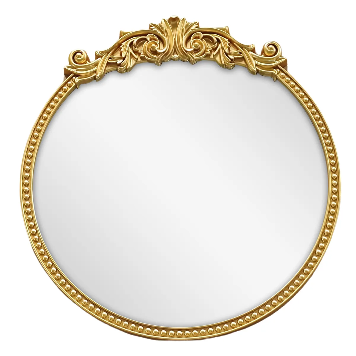 JUST HOME COLLECTION - Espejo Decorativo Forma Redonda 61x61 cm Dorado Rococo