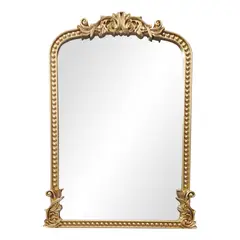 JUST HOME COLLECTION - Espejo Decorativo Forma Curva 47x66 cm Dorado Rococo