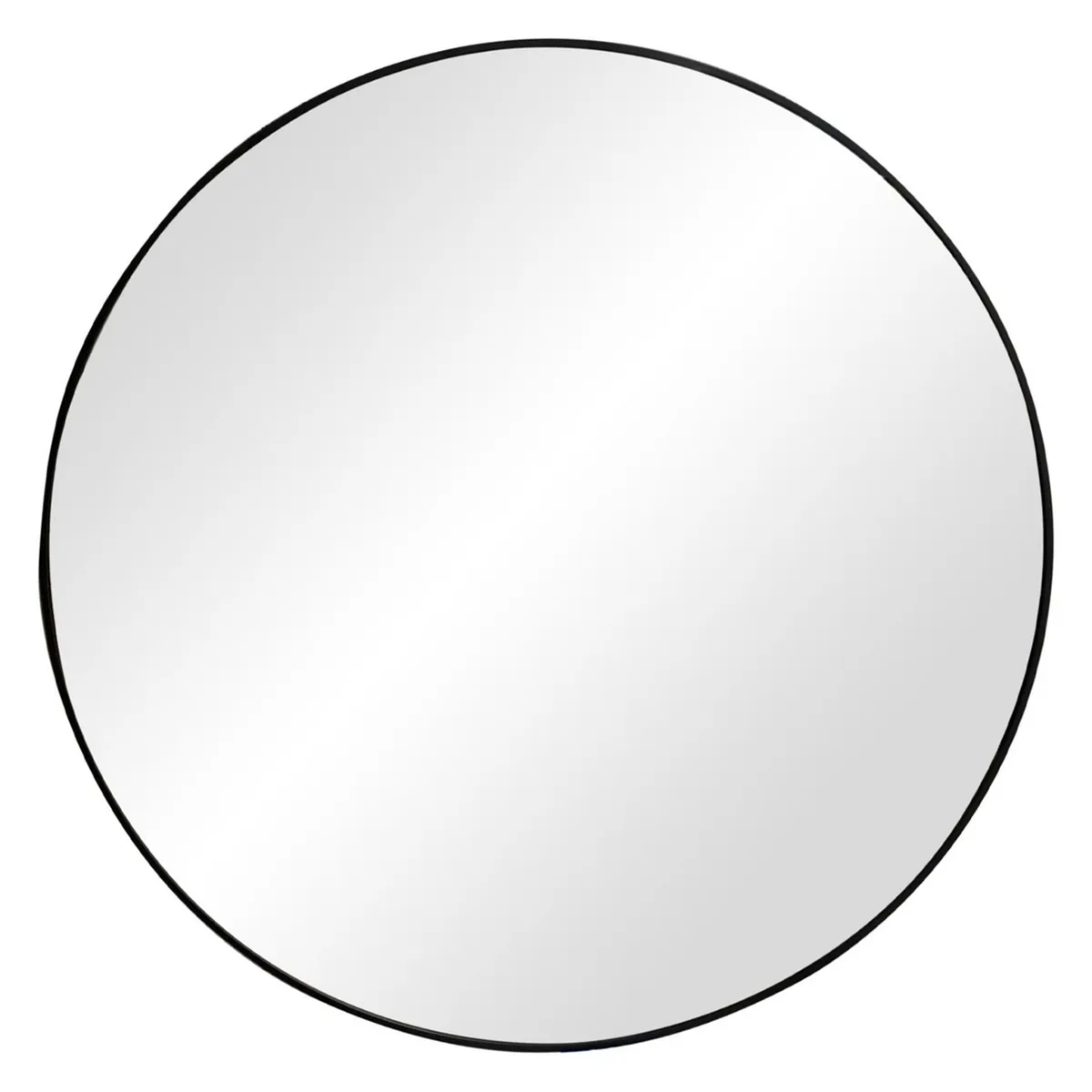 JUST HOME COLLECTION - Espejo Decorativo Forma Redonda 90x90 cm Negro