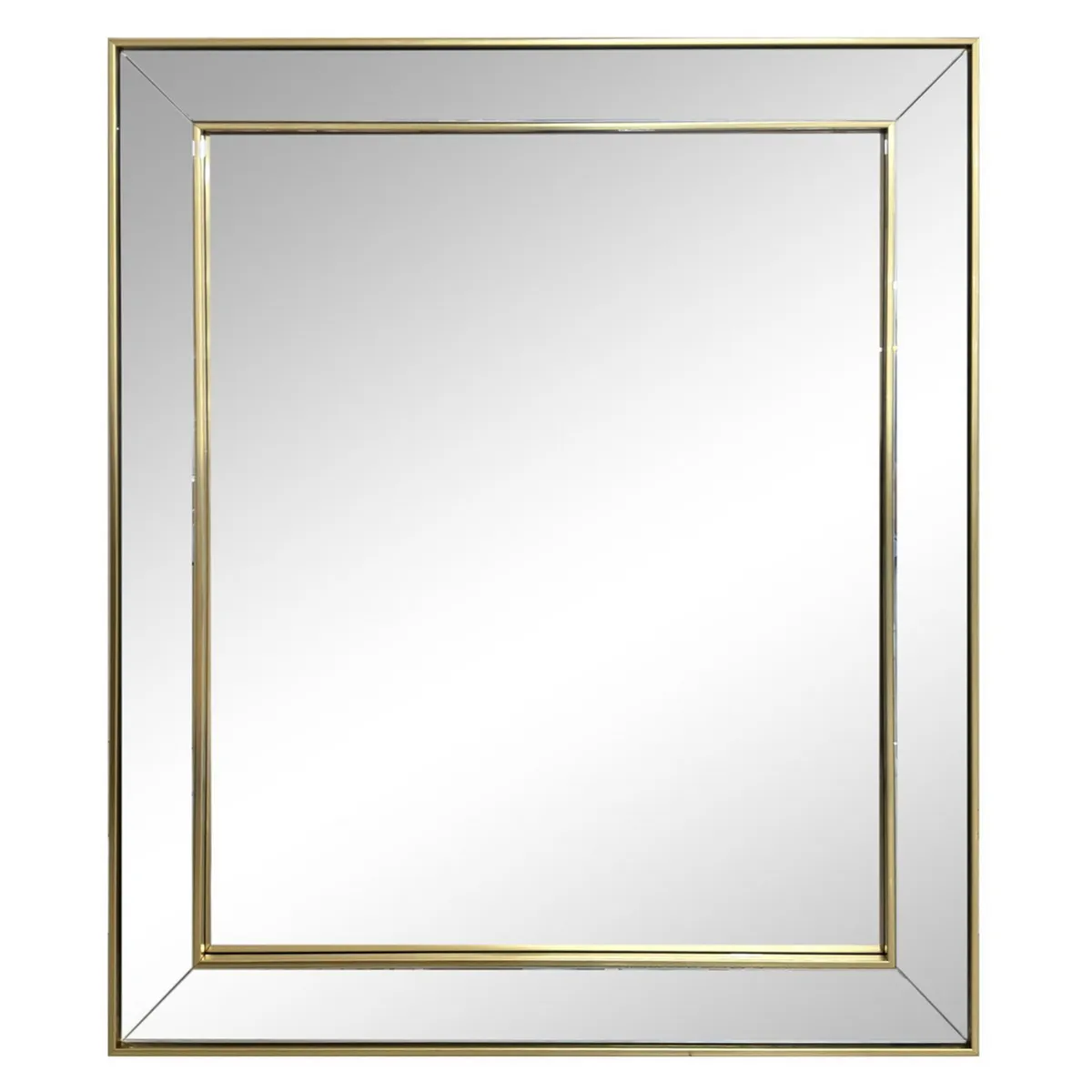 JUST HOME COLLECTION - Espejo Decorativo Forma Rectangular 72x62 cm Dorado Bisel