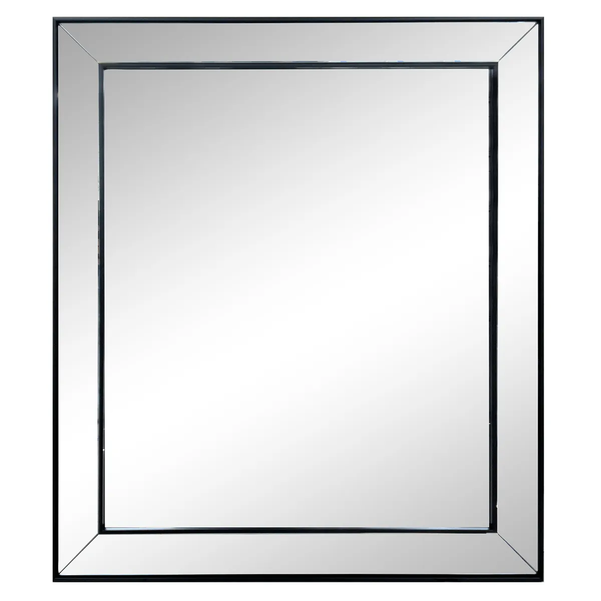 JUST HOME COLLECTION - Espejo Decorativo Forma Plana 62x72 cm Negro Bisel