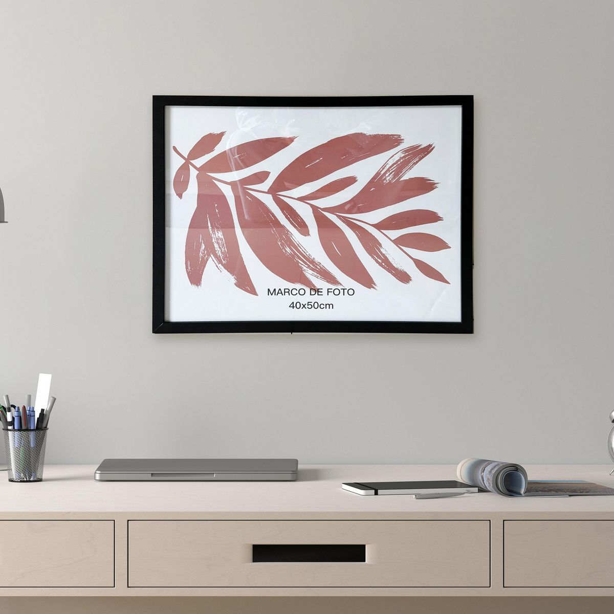 JUST HOME COLLECTION - Marco de Foto Ideals 40x50 cm Negro Plástico