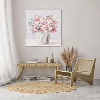 Canvas Florero rosado 70x70 cm