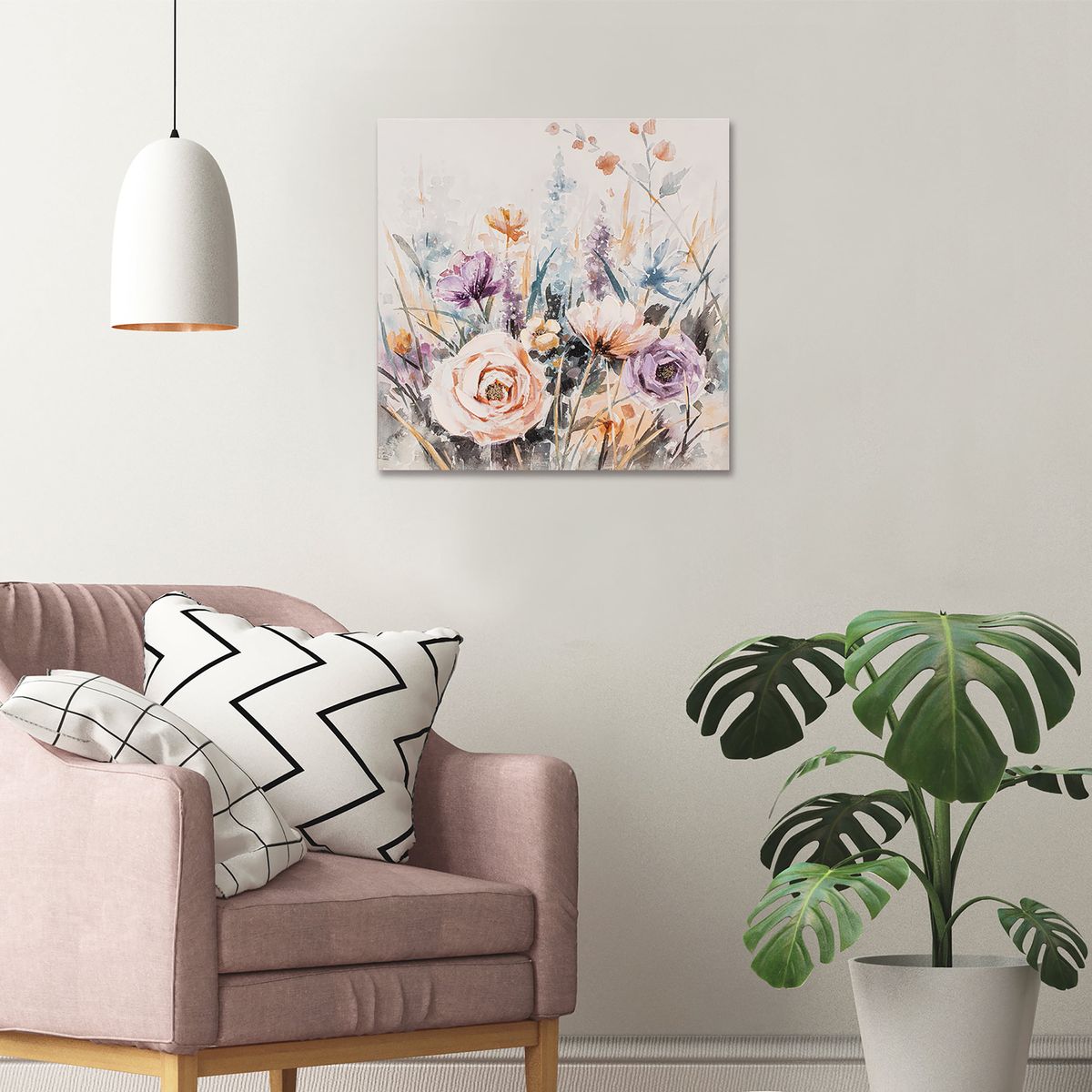 JUST HOME COLLECTION - Canvas Flores 50x50 cm
